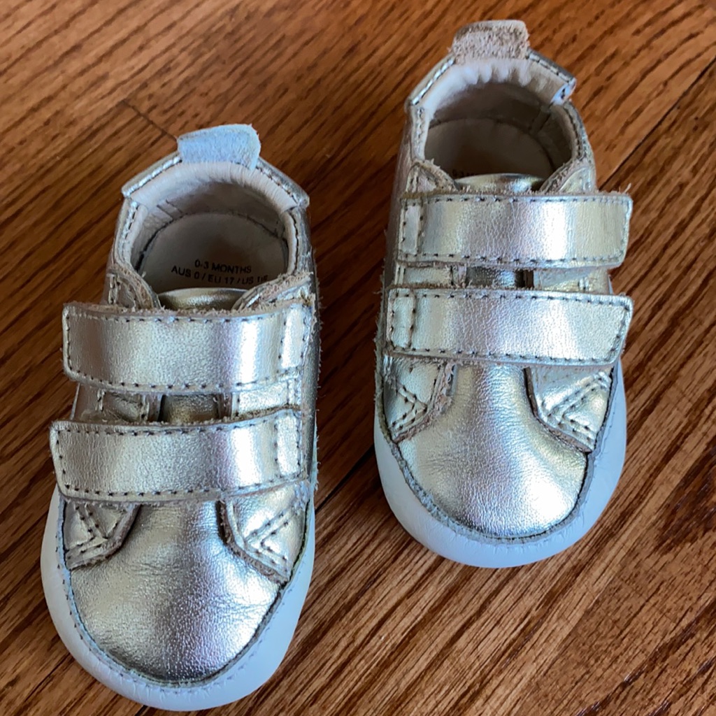 Brand New Old Soles Platinum Velcro Shoes